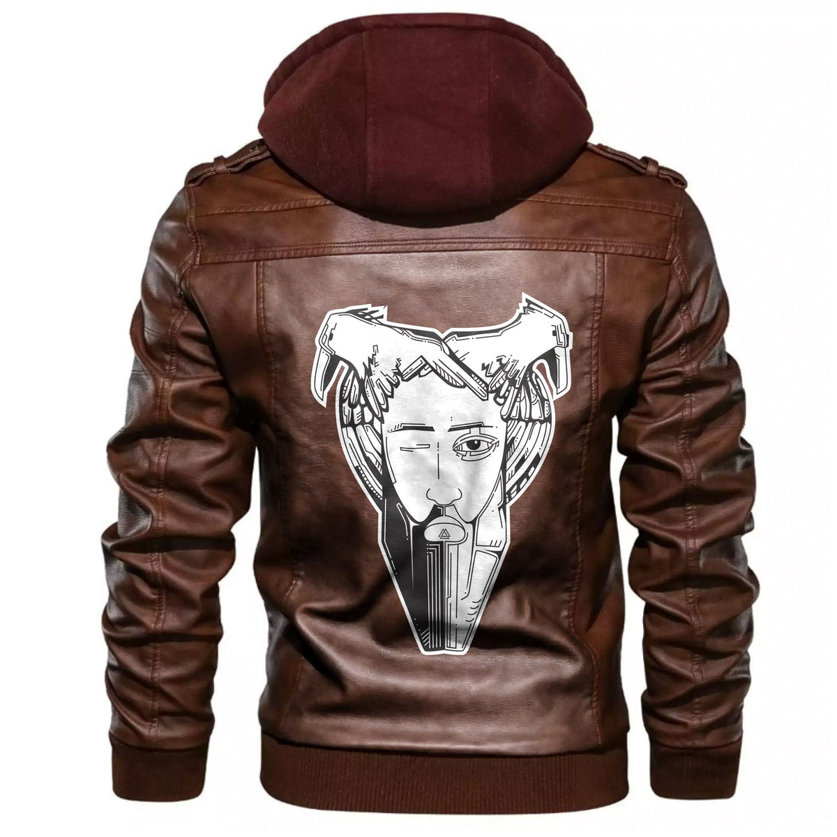 Viking Scandinavian God Huginn and Muninn Leather Jacket RLT12 - Wonder Print Shop