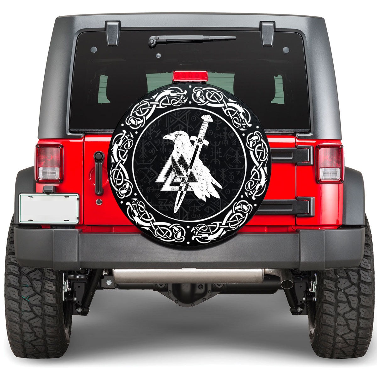 Viking Scandinavian Myths Raven Viking Spare Tire Cover RLT12 - Wonder Print Shop