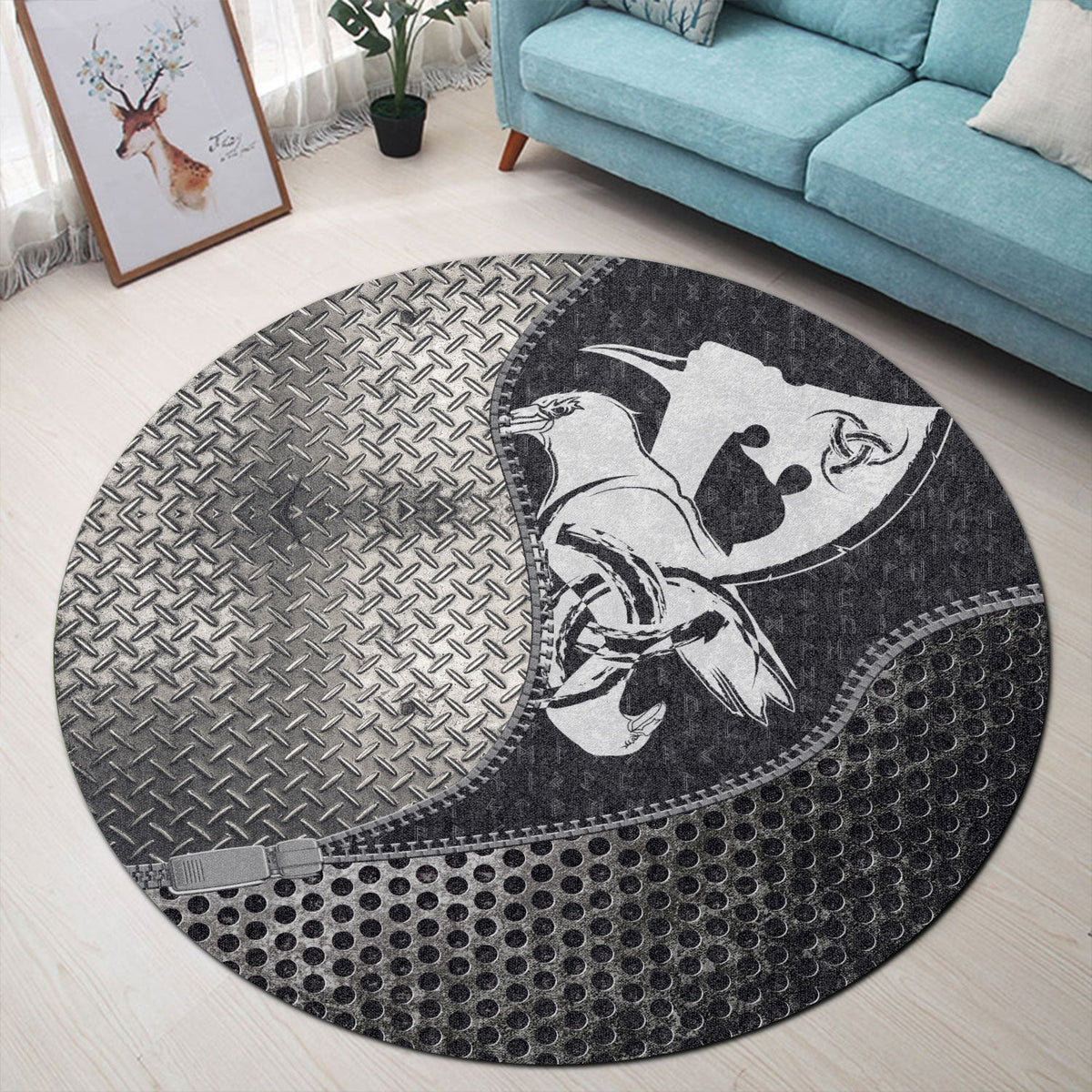 viking-carpet-scandinavian-raven-axe-round-carpet