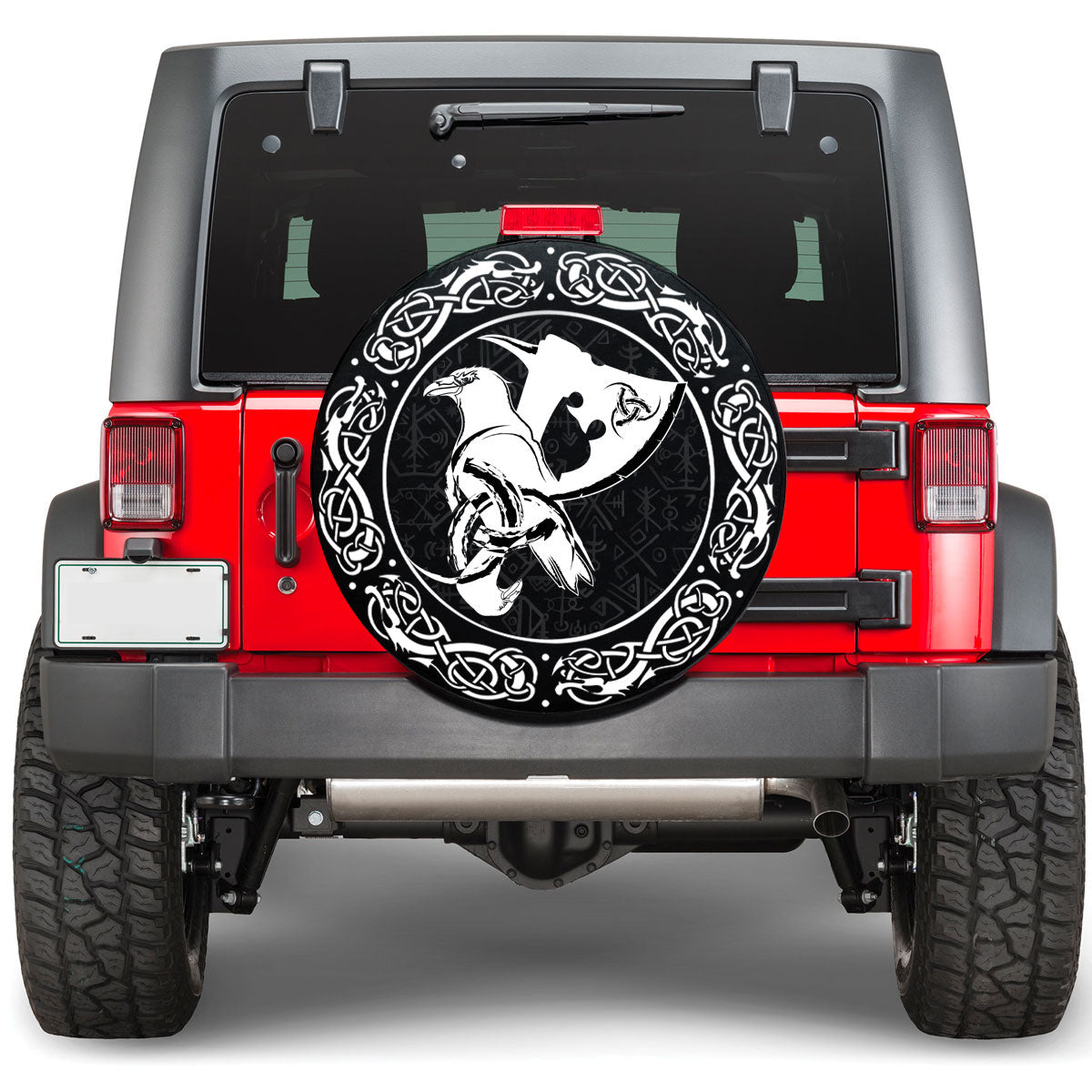 Viking Scandinavian Raven Axe Viking Spare Tire Cover RLT12 - Wonder Print Shop