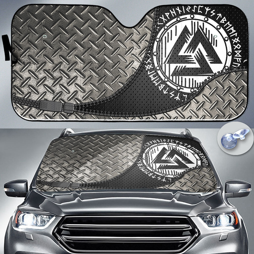 viking-auto-sun-shades-scandinavian-shield-with-northern-runes-old-norse-alphabet-auto-sun-shades