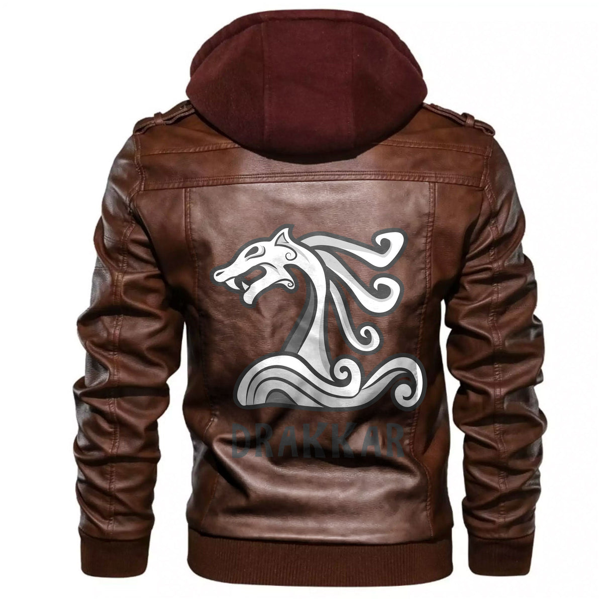 Viking Scandinavian Ship Leather Jacket RLT12 - Wonder Print Shop