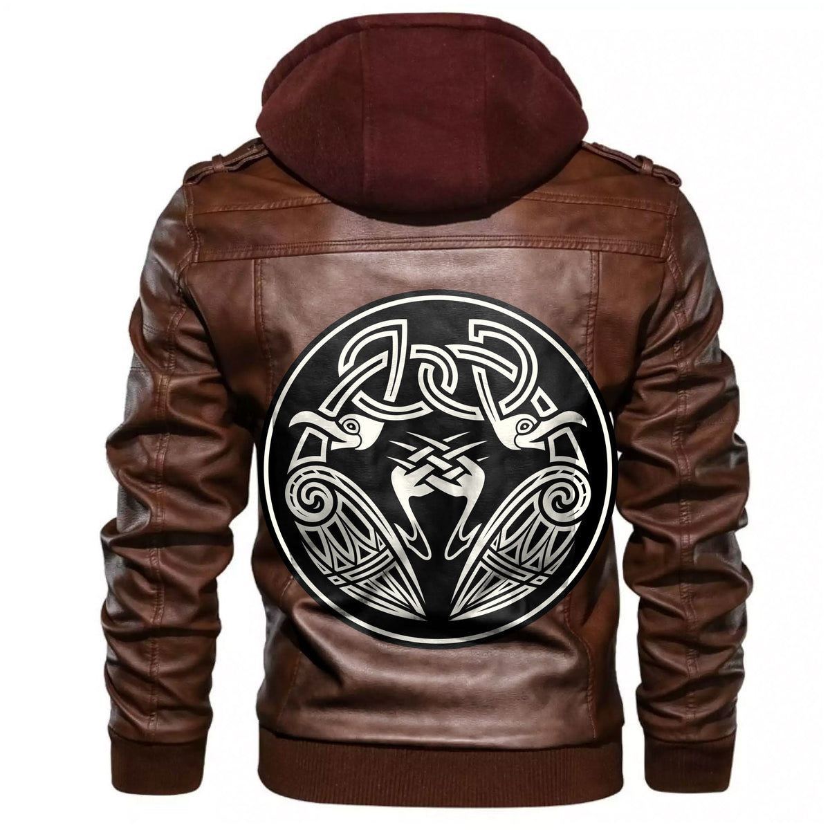 Viking Scandinavian Style Triskelion Leather Jacket RLT12 - Wonder Print Shop
