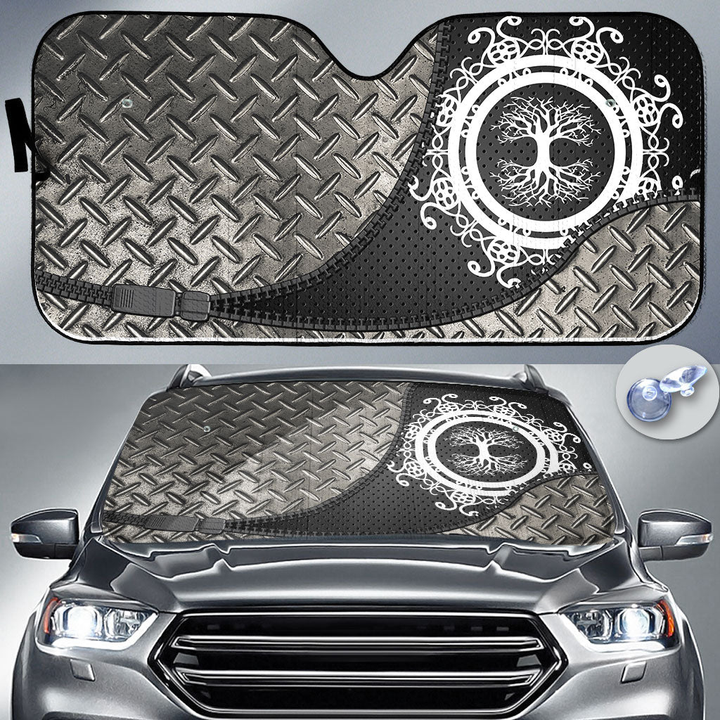 viking-auto-sun-shades-scandinavian-tree-of-life-silhouette-in-ornamented-circle-auto-sun-shades