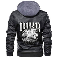 Viking Scandinavian Drakkar Leather Jacket RLT12 - Wonder Print Shop