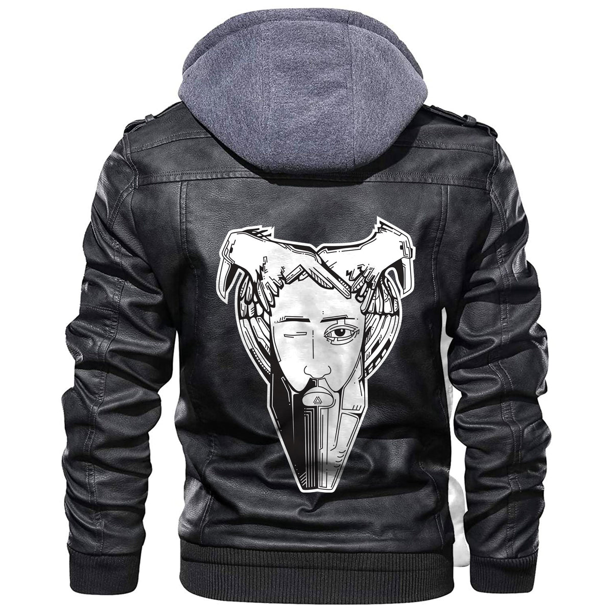 Viking Scandinavian God Huginn and Muninn Leather Jacket RLT12 - Wonder Print Shop
