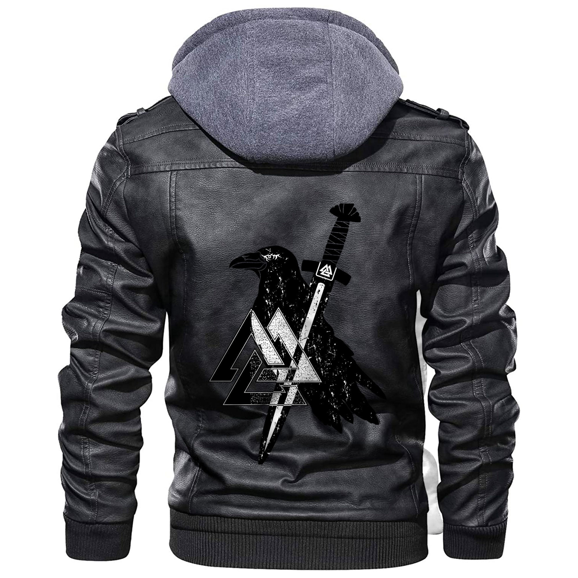 Viking Scandinavian Myths Raven Leather Jacket RLT12 - Wonder Print Shop
