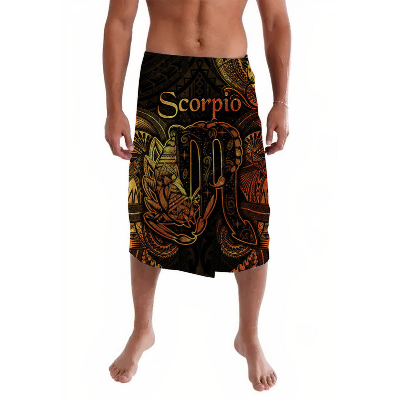 Scorpio Zodiac Polynesian Lavalava Unique Style - Gold LT8 - Wonder Print Shop