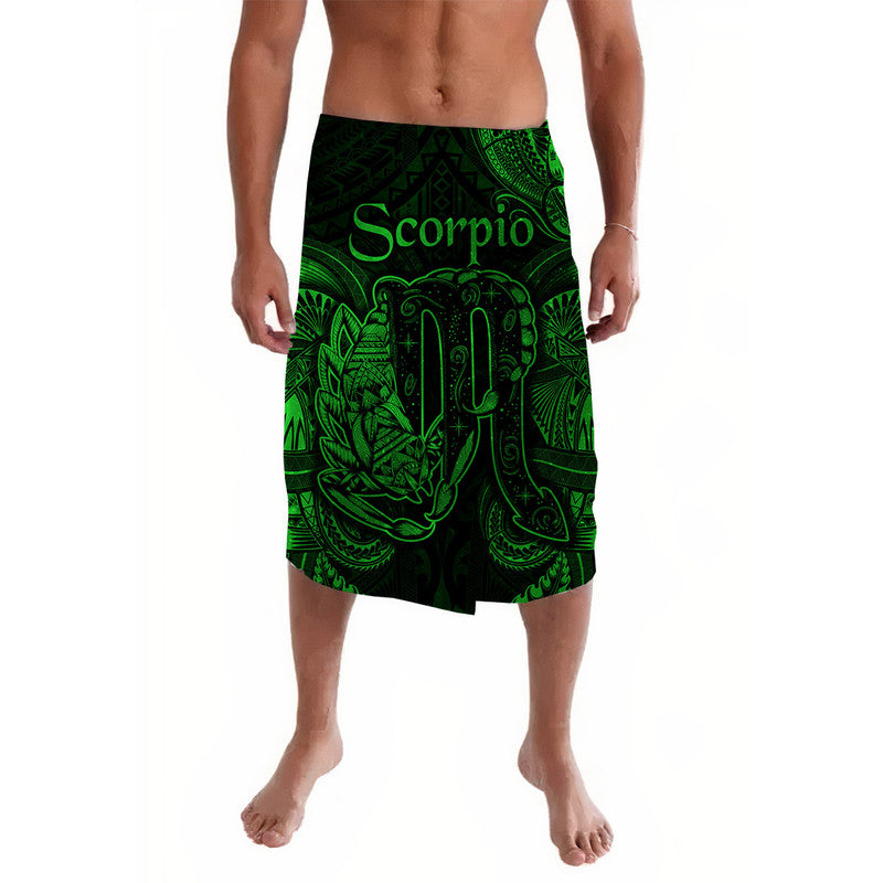 Scorpio Zodiac Polynesian Lavalava Unique Style - Green LT8 - Wonder Print Shop