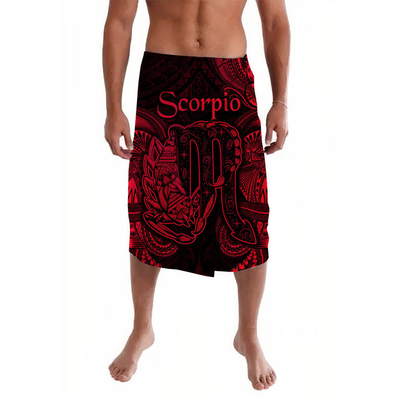 Scorpio Zodiac Polynesian Lavalava Unique Style - Red LT8 - Wonder Print Shop