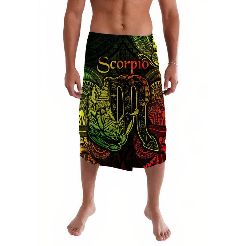 Scorpio Zodiac Polynesian Lavalava Unique Style - Reggae LT8 - Wonder Print Shop