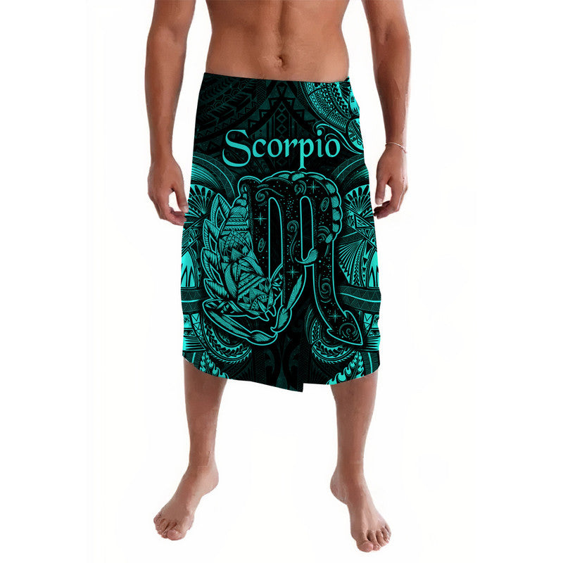 Scorpio Zodiac Polynesian Lavalava Unique Style - Turquoise LT8 - Wonder Print Shop