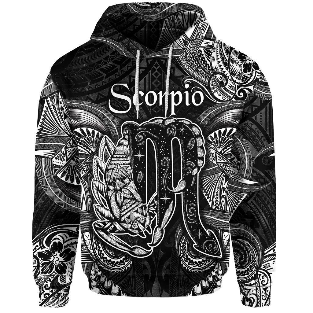 Scorpio Zodiac Polynesian Hoodie Unique Style Black LT8 - Wonder Print Shop