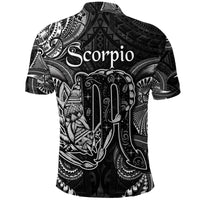 Scorpio Zodiac Polynesian Polo Shirt Unique Style Black LT8 - Wonder Print Shop