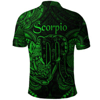 Scorpio Zodiac Polynesian Polo Shirt Unique Style Green LT8 - Wonder Print Shop