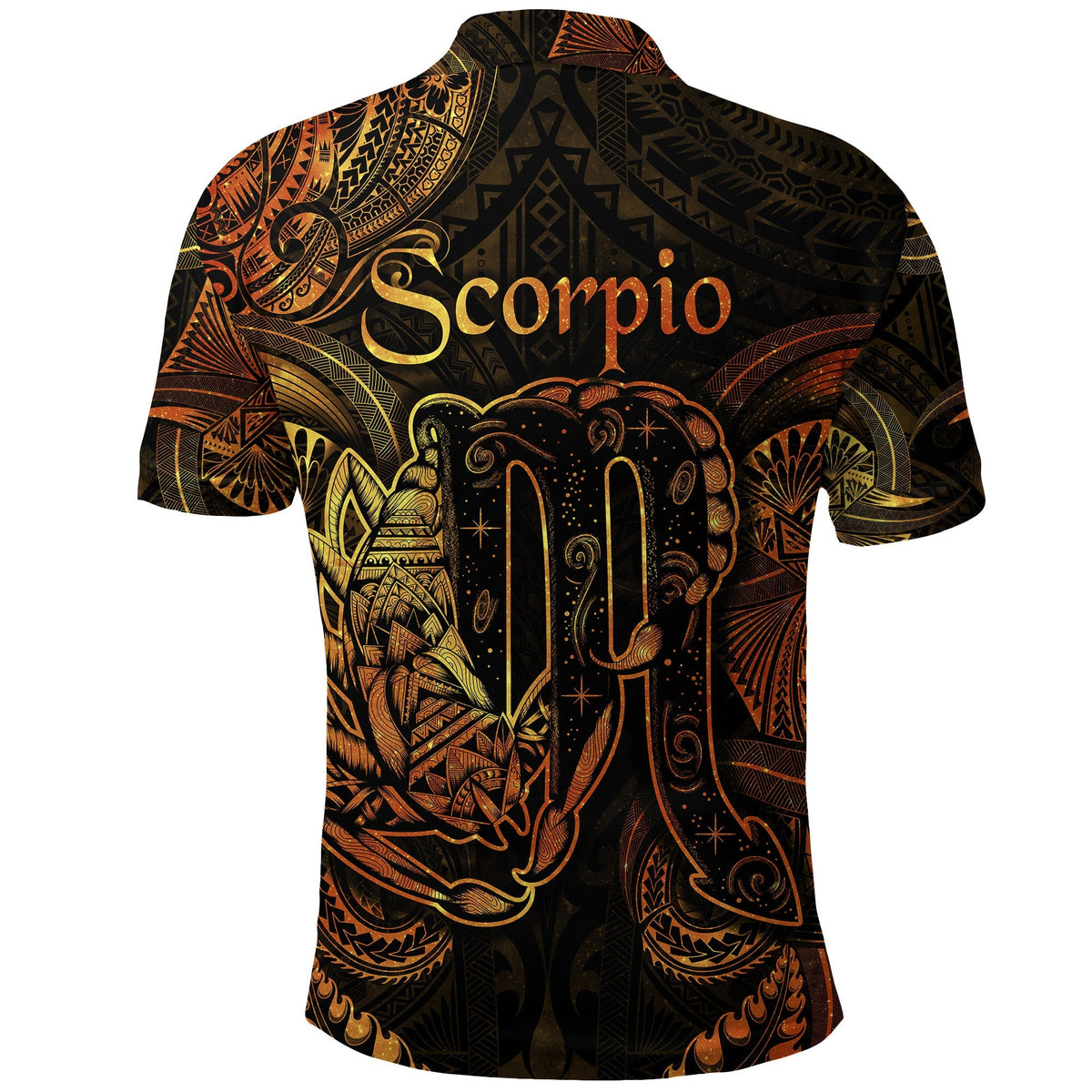 Scorpio Zodiac Polynesian Polo Shirt Unique Style Gold LT8 - Wonder Print Shop