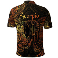 Scorpio Zodiac Polynesian Polo Shirt Unique Style Gold LT8 - Wonder Print Shop