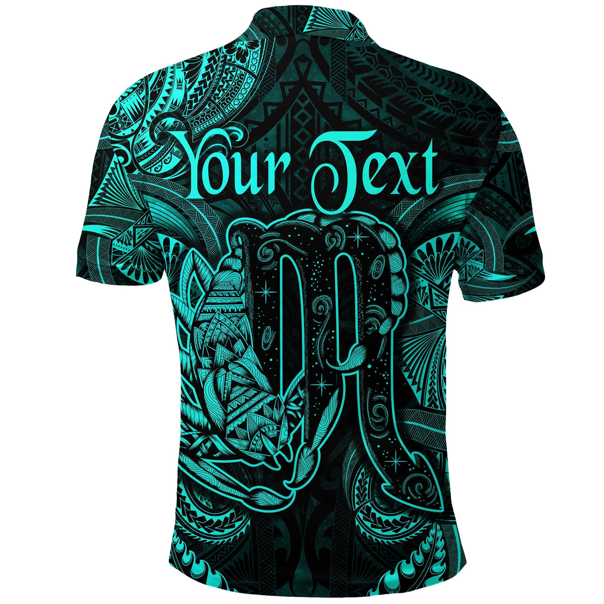 Custom Scorpio Zodiac Polynesian Polo Shirt Unique Style Turquoise LT8 - Wonder Print Shop