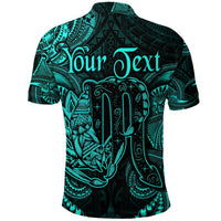 Custom Scorpio Zodiac Polynesian Polo Shirt Unique Style Turquoise LT8 - Wonder Print Shop