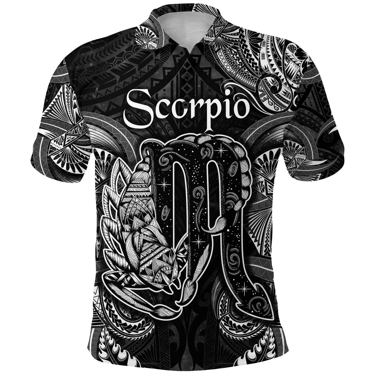 Scorpio Zodiac Polynesian Polo Shirt Unique Style Black LT8 - Wonder Print Shop