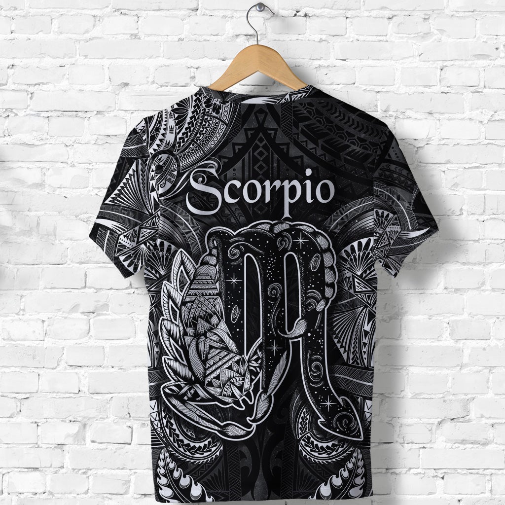 Scorpio Zodiac Polynesian T Shirt Unique Style Black LT8 - Wonder Print Shop