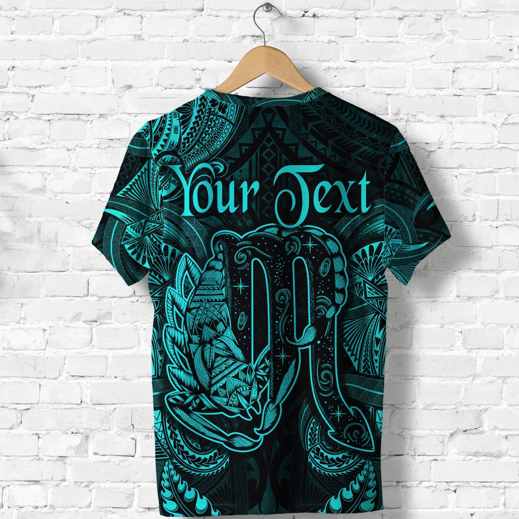 Custom Scorpio Zodiac Polynesian T Shirt Unique Style Turquoise LT8 - Wonder Print Shop