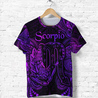 Custom Scorpio Zodiac Polynesian T Shirt Unique Style Purple LT8 - Wonder Print Shop