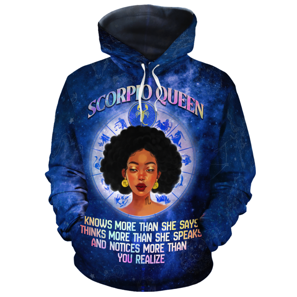 African Hoodie Scorpio Queens Hoodie - Wonder Print Shop