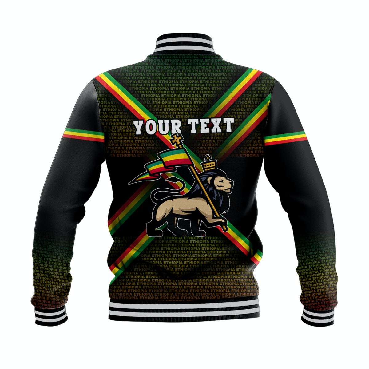 (Custom Personalised) Ethiopia Baseball Jacket Typography LT16 - Wonder Print Shop