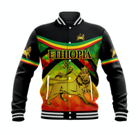 Ethiopia Lion Of Judah Baseball Jacket Vibes Version LT8 - Wonder Print Shop