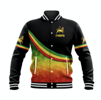 Ethiopia Lion Of Judah Baseball Jacket Simple Vibes LT8 - Wonder Print Shop