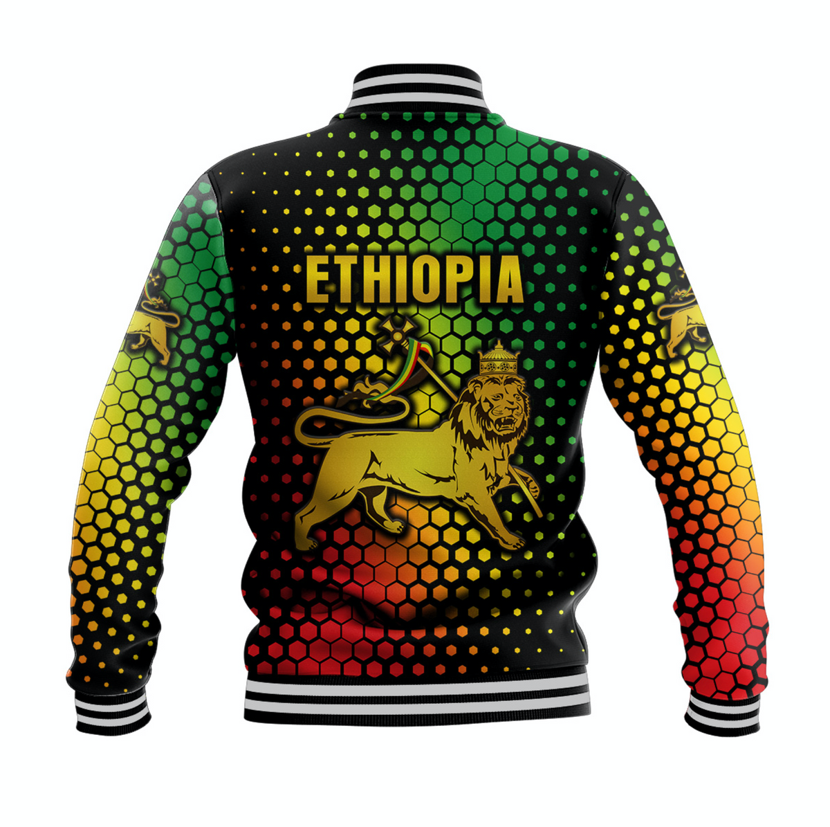 Ethiopia Lion Of Judah Baseball Jacket Original Vibes LT8 - Wonder Print Shop