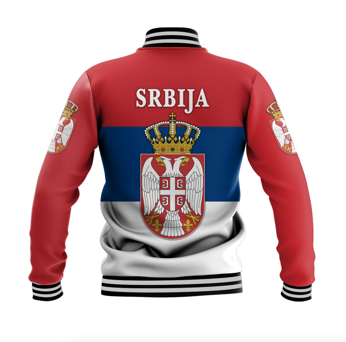 Serbia Baseball Jacket Srbija Flag Style LT8 - Wonder Print Shop