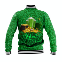 Ireland Happy Saint Patrick's Day Baseball Jacket With Shamrock LT8 - Wonder Print Shop