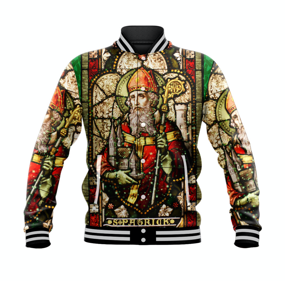 Ireland Saint Patrick's Day Baseball Jacket Saint Patrick Vibes LT8 - Wonder Print Shop
