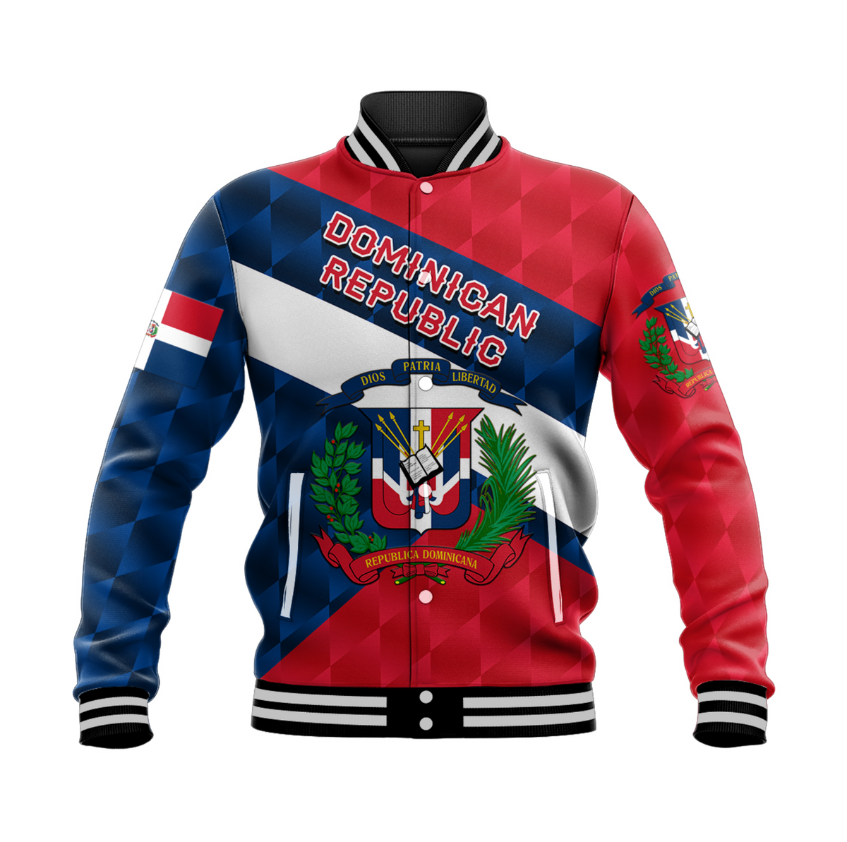 (Custom Personalised) Dominican Republic Baseball Jacket Sporty Style LT8 - Wonder Print Shop