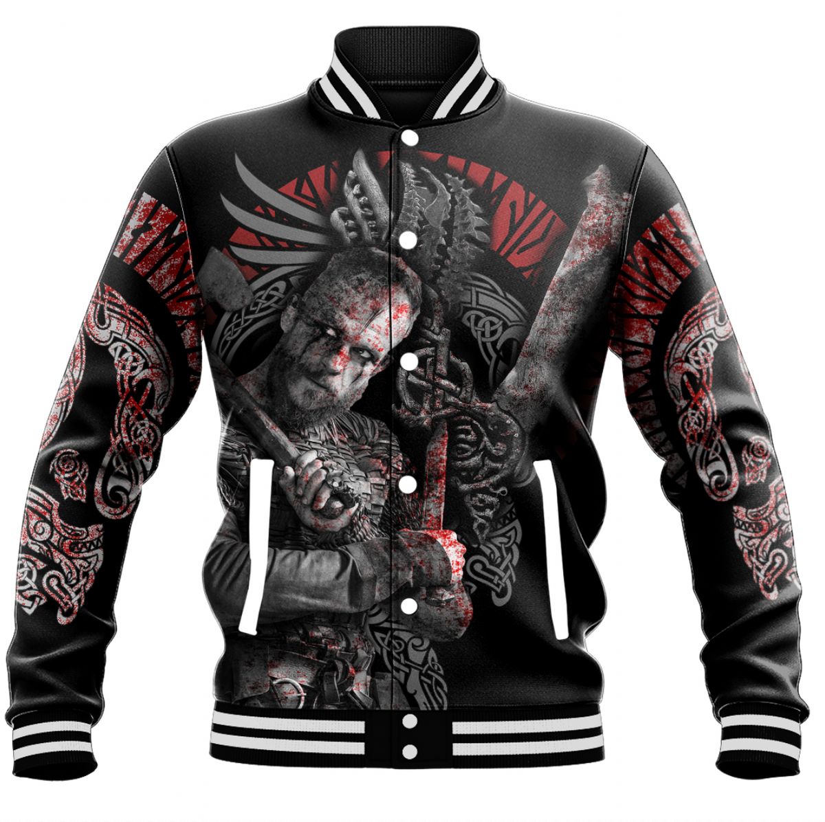 Viking Clothing Viking Floki 3D Printed Baseball Jacket RLT12 - Wonder Print Shop