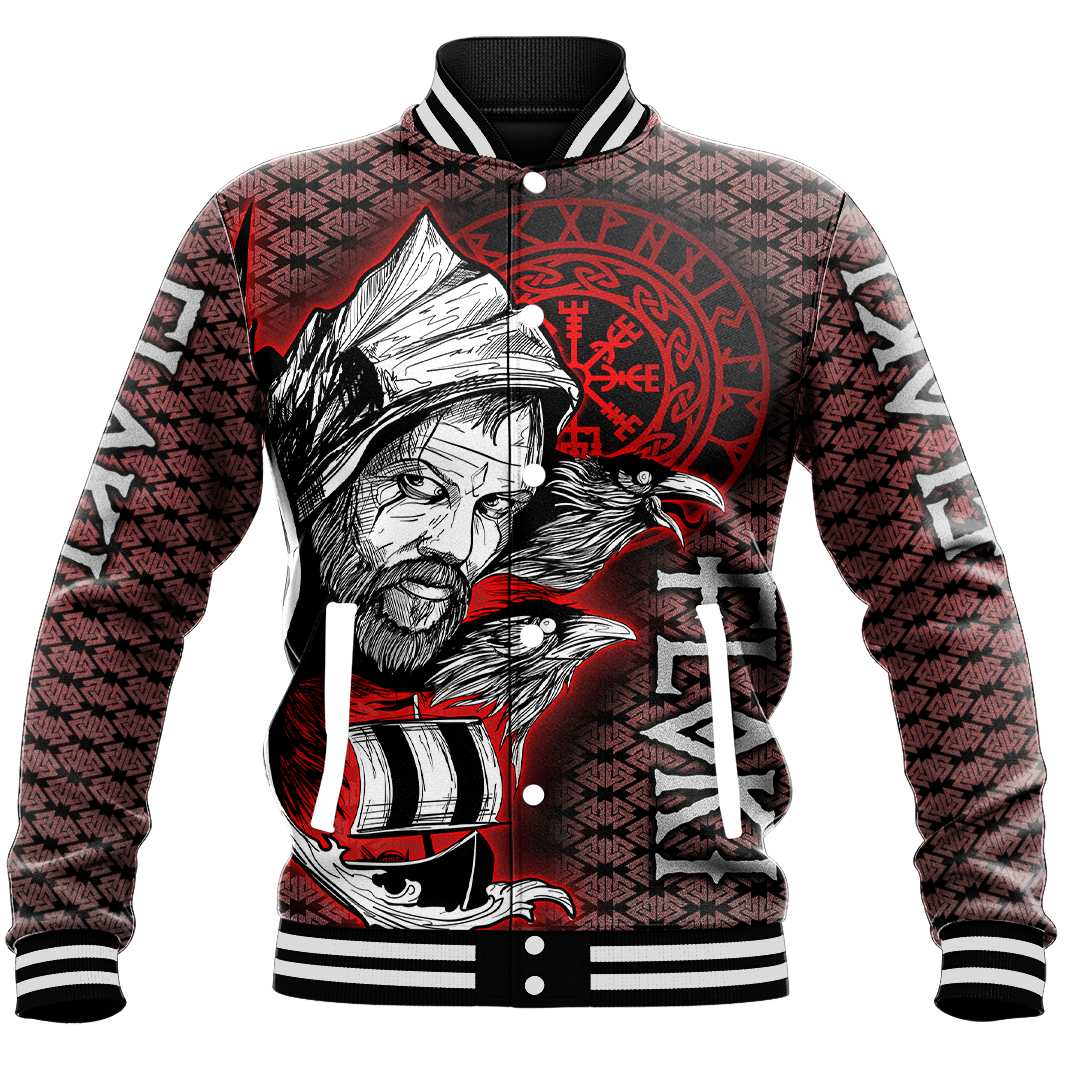 (Custom) Wonder Print Shop Clothing - Floki & Raven Baseball Jacket RLT12 - Wonder Print Shop