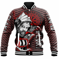 (Custom) Wonder Print Shop Clothing - Floki & Raven Baseball Jacket RLT12 - Wonder Print Shop