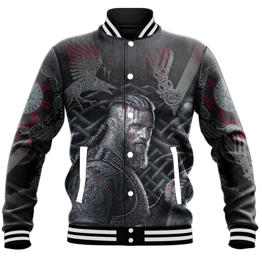 Viking Clothing Ragnar and Raven Baseball Jacket RLT12 - Wonder Print Shop