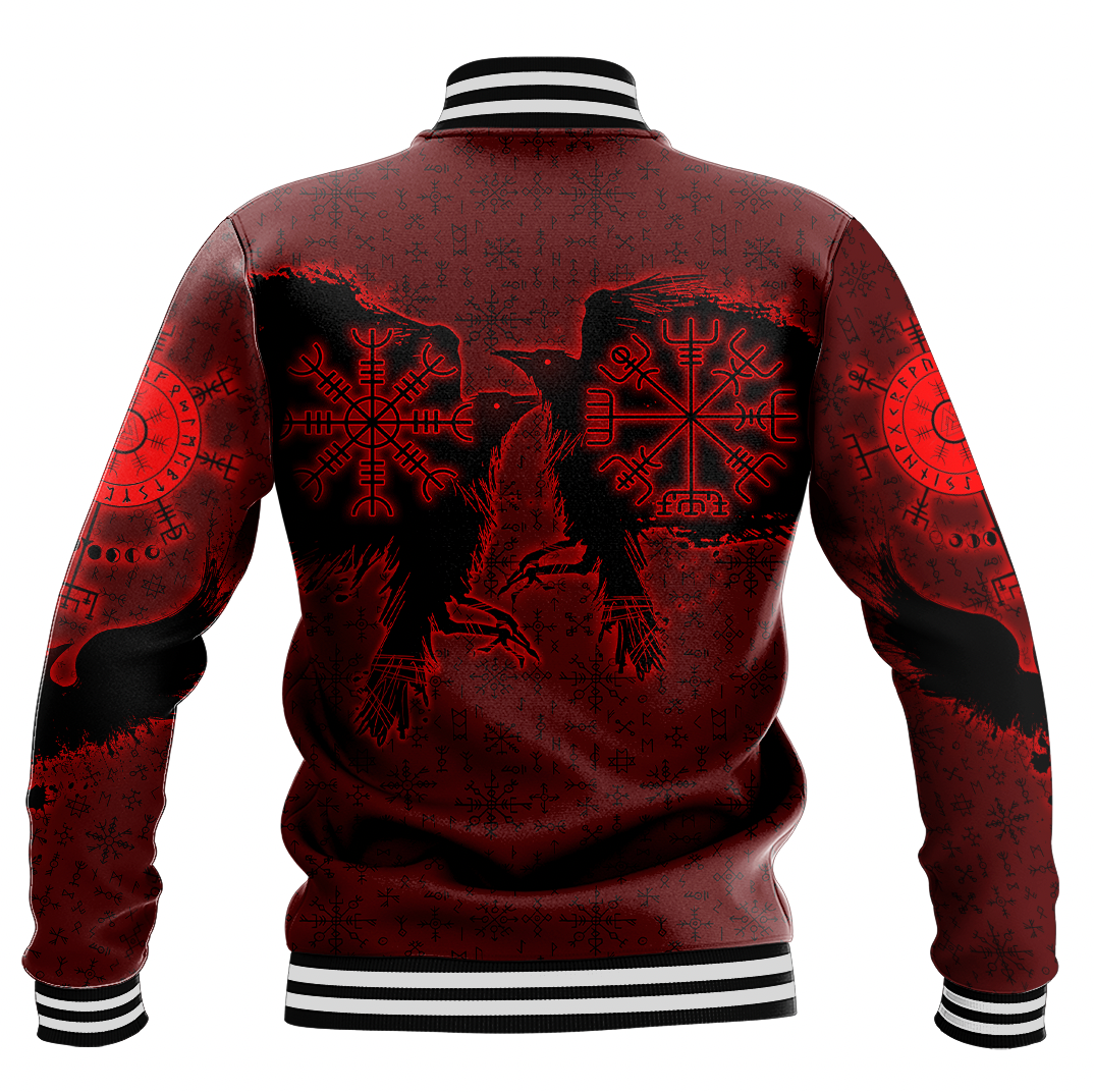 Viking Clothing Raven Valknut Tree Of Life Baseball Jacket RLT12 - Wonder Print Shop