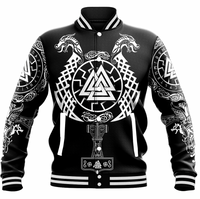Viking Clothing Viking Valknut Ship Baseball Jacket RLT12 - Wonder Print Shop
