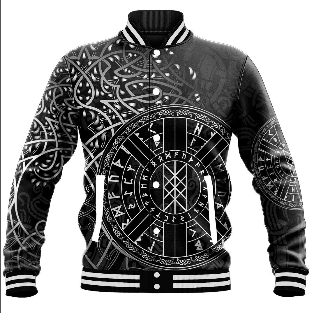 Viking Clothing Web of Wyrd Baseball Jacket RLT12 - Wonder Print Shop