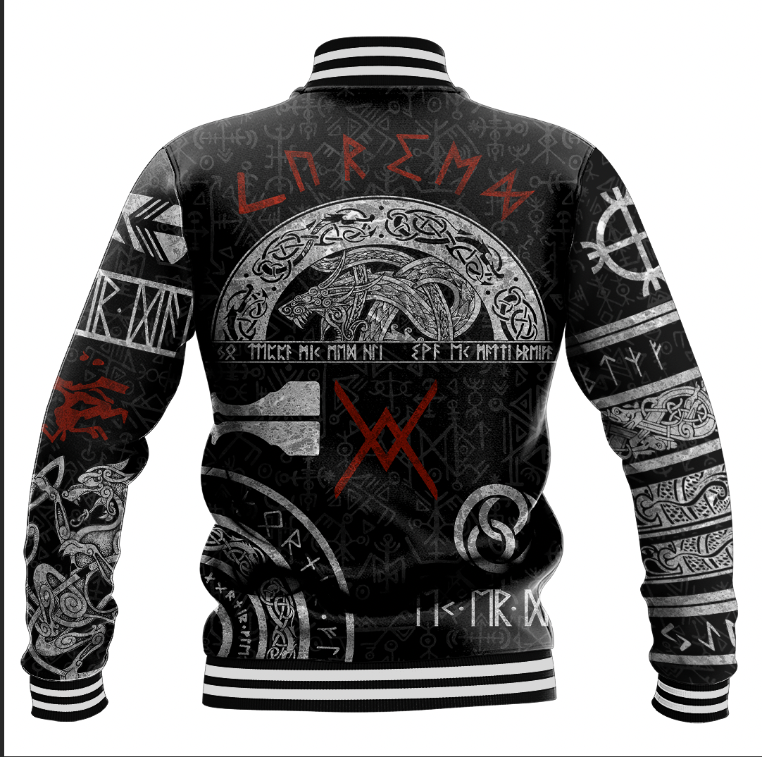 Viking Clothing Viking Baldur Norse Mythology Tattoo Baseball Jacket RLT12 - Wonder Print Shop