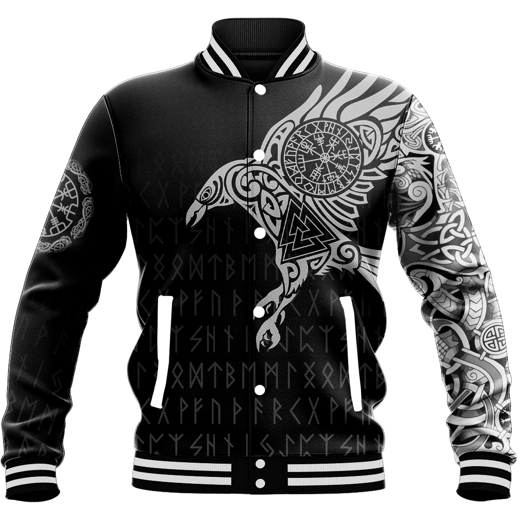 Viking Clothing Raven of Odin Special Baseball Jacket RLT12 - Wonder Print Shop