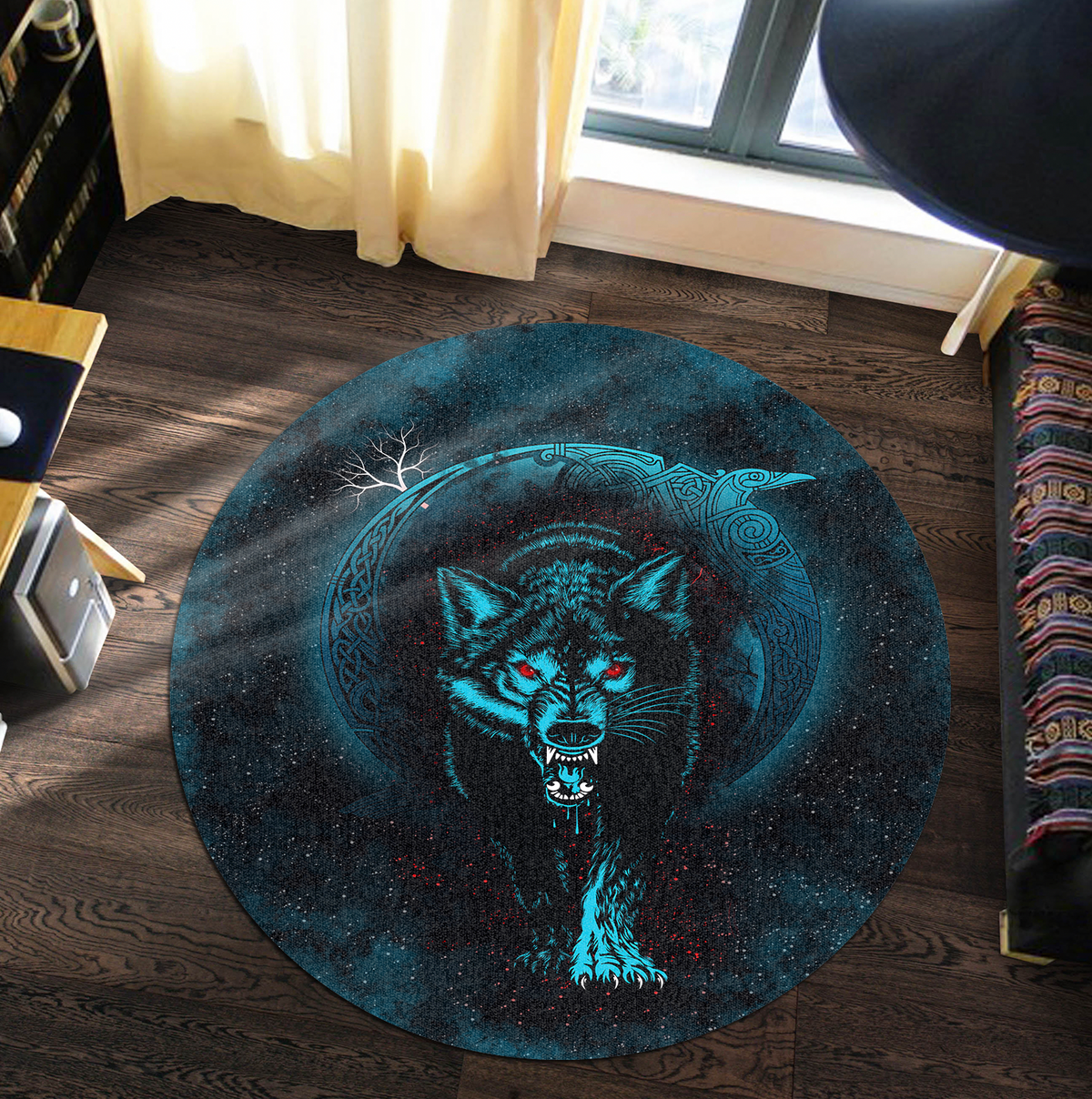 viking-carpet-moon-wolf-tattoo-round-carpet