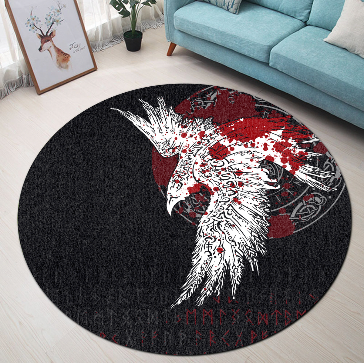 viking-carpet-mystical-raven-blood-round-carpet