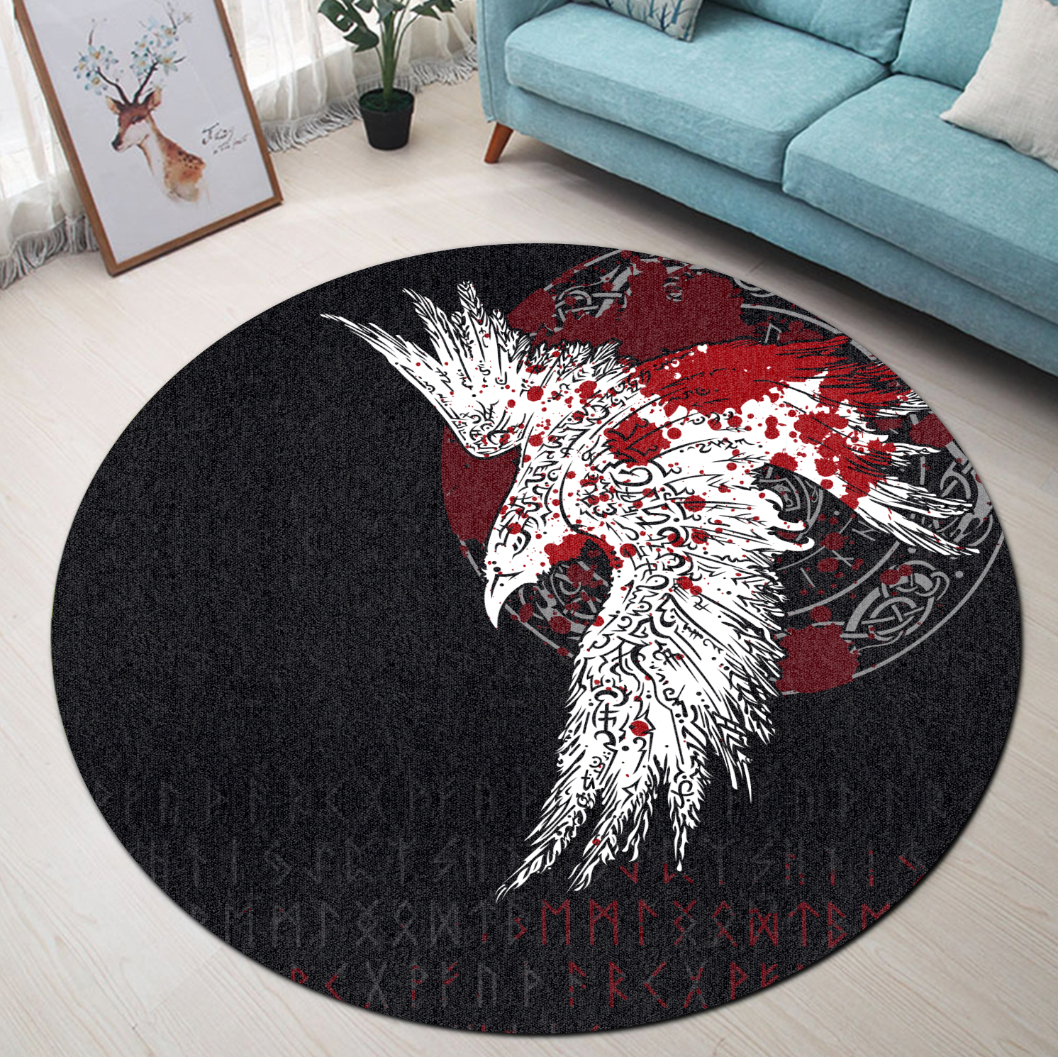 viking-carpet-mystical-raven-blood-round-carpet