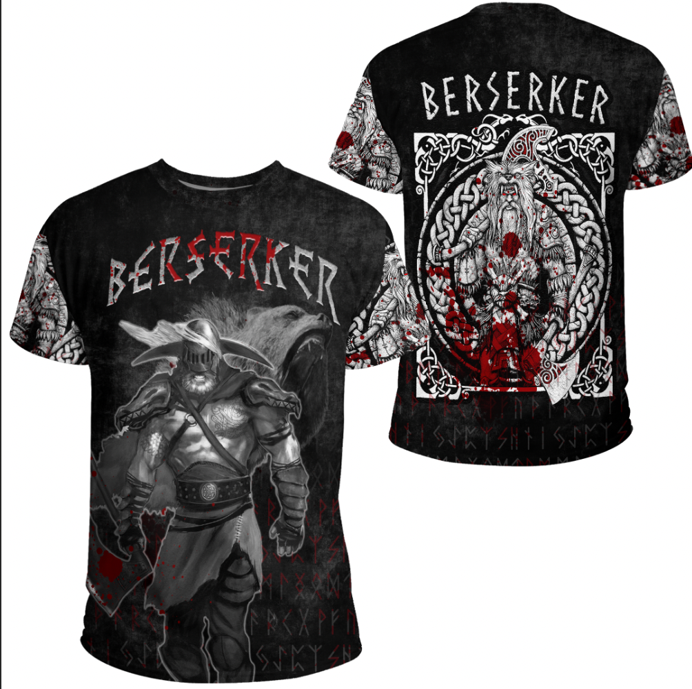 Viking Clothing Berkerser Warriors T Shirt RLT12 - Wonder Print Shop