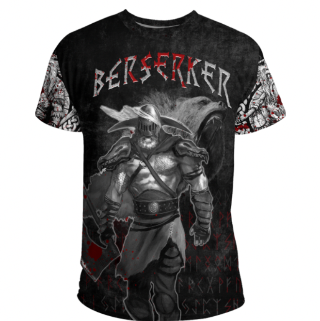 Viking Clothing Berkerser Warriors T Shirt RLT12 - Wonder Print Shop
